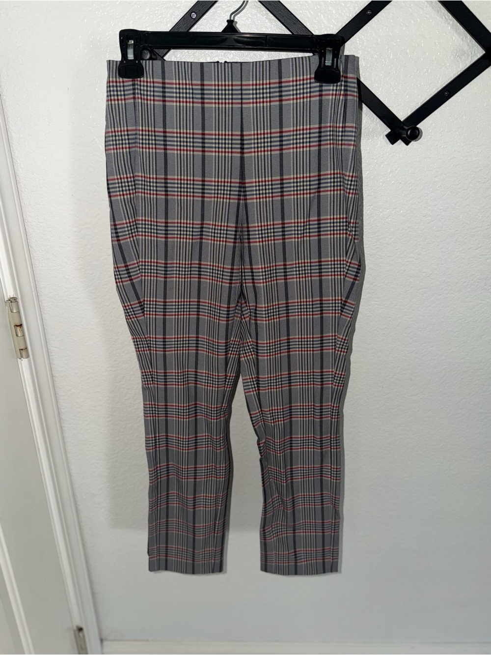 rag & bone Gray Plaid Ankle Pants Women’s Size 4 Cropped Slim Career - Picture 2 of 4